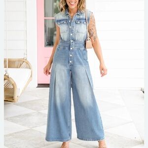 eesome Light Blue Denim Overalls